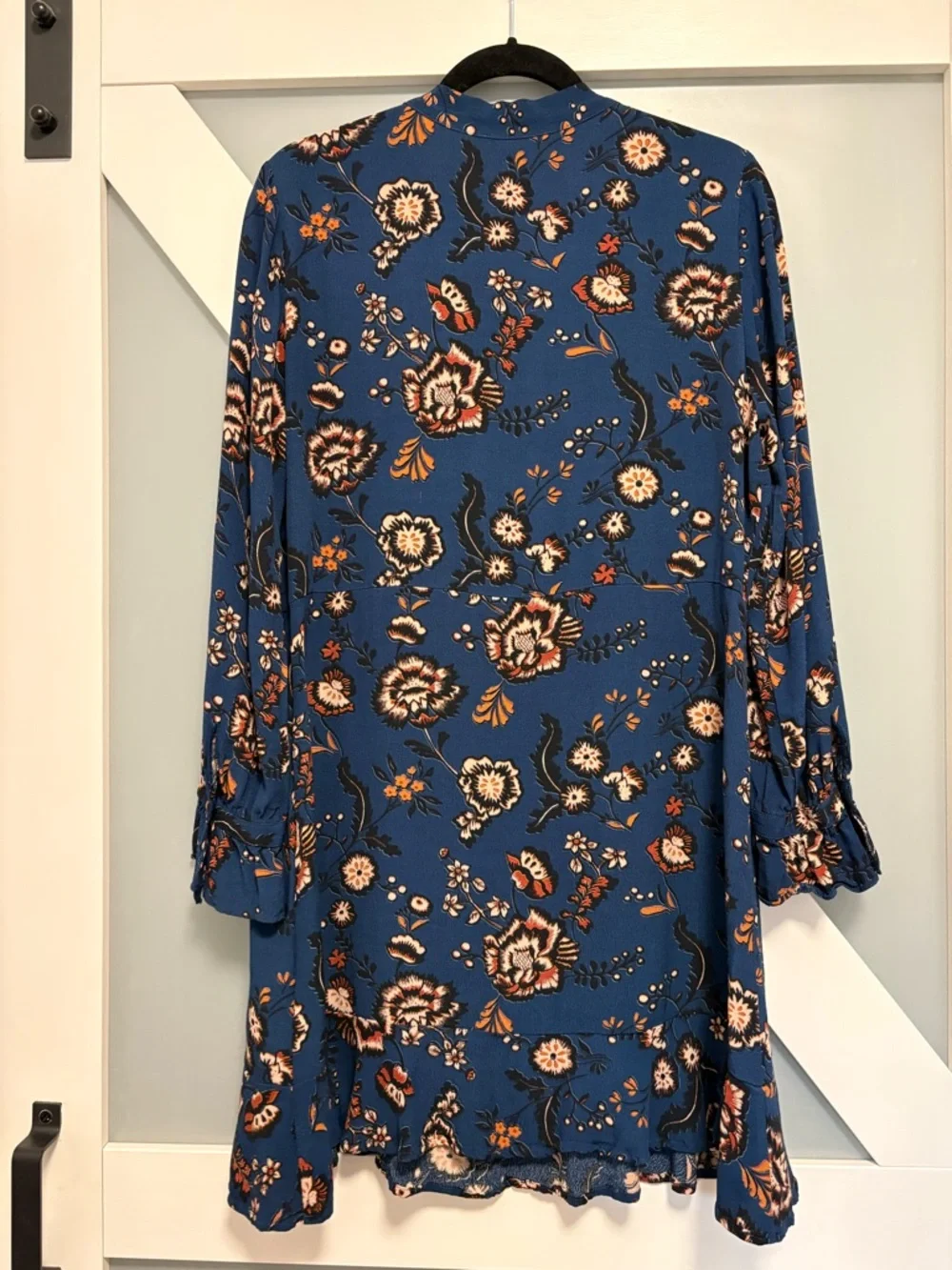 Anthropologie- Sanctuary Blue Floral V-Neck Mini Dress - Picture 10 of 10